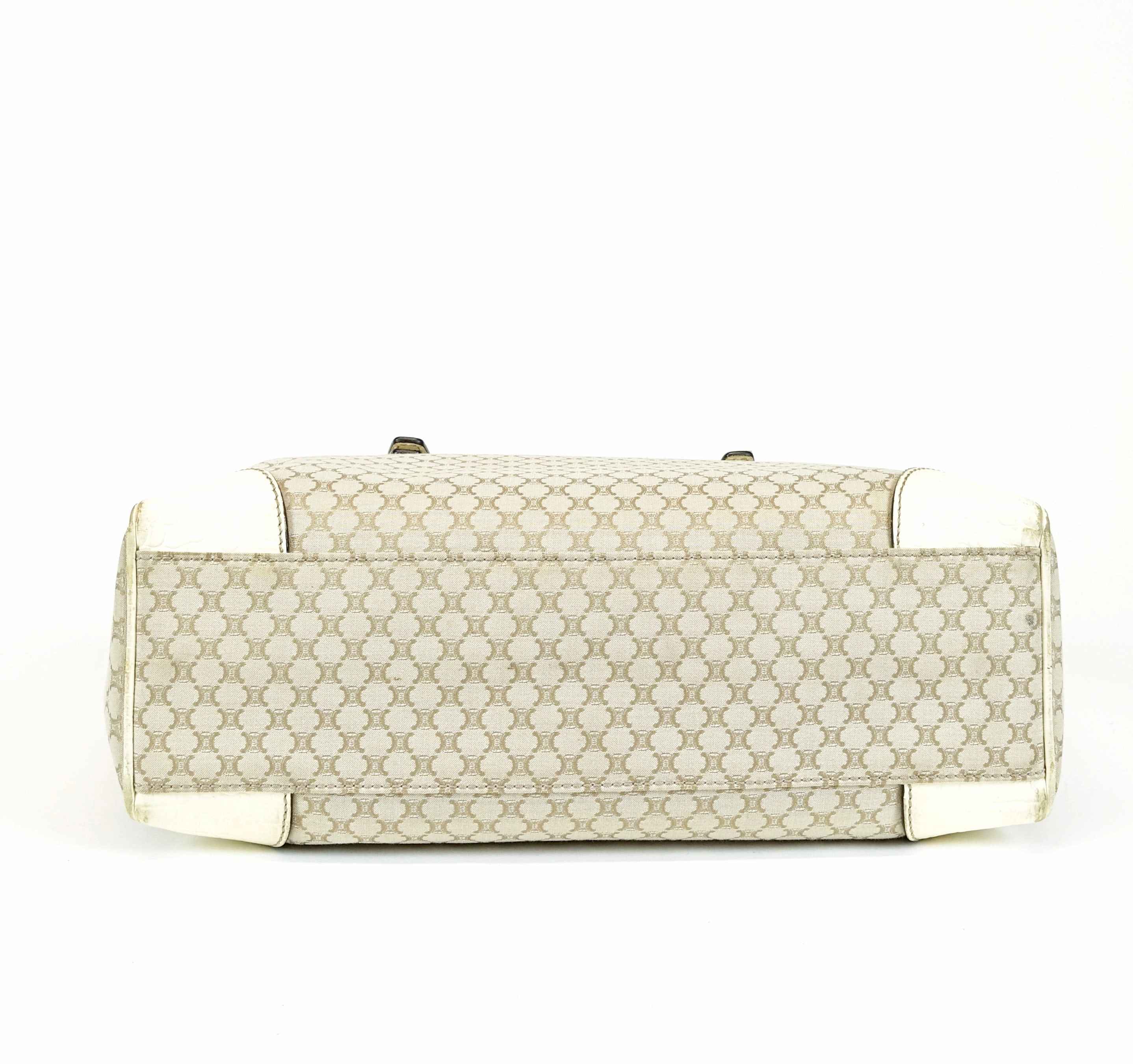 Canvas Ivory Trim Tote Bag