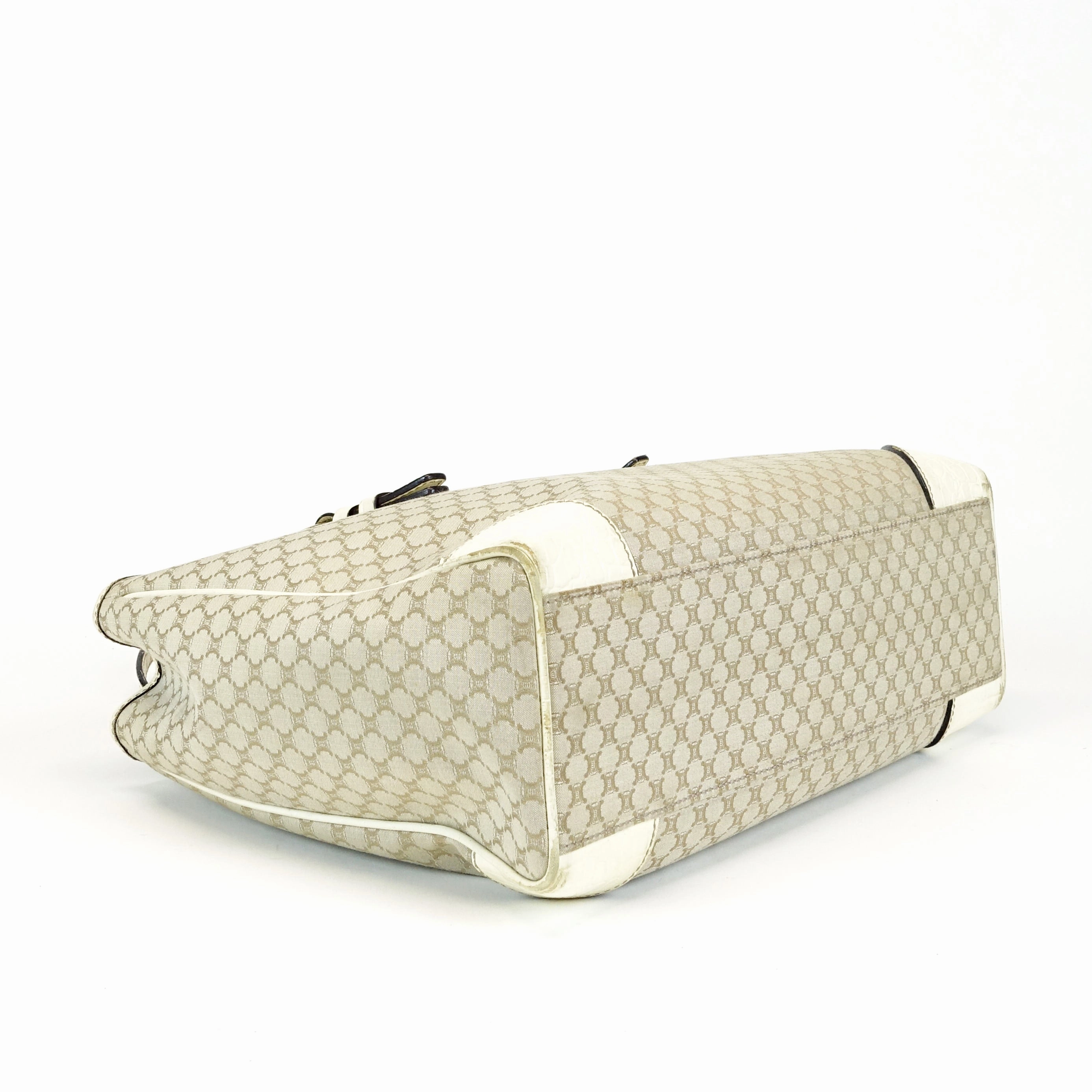 Canvas Ivory Trim Tote Bag