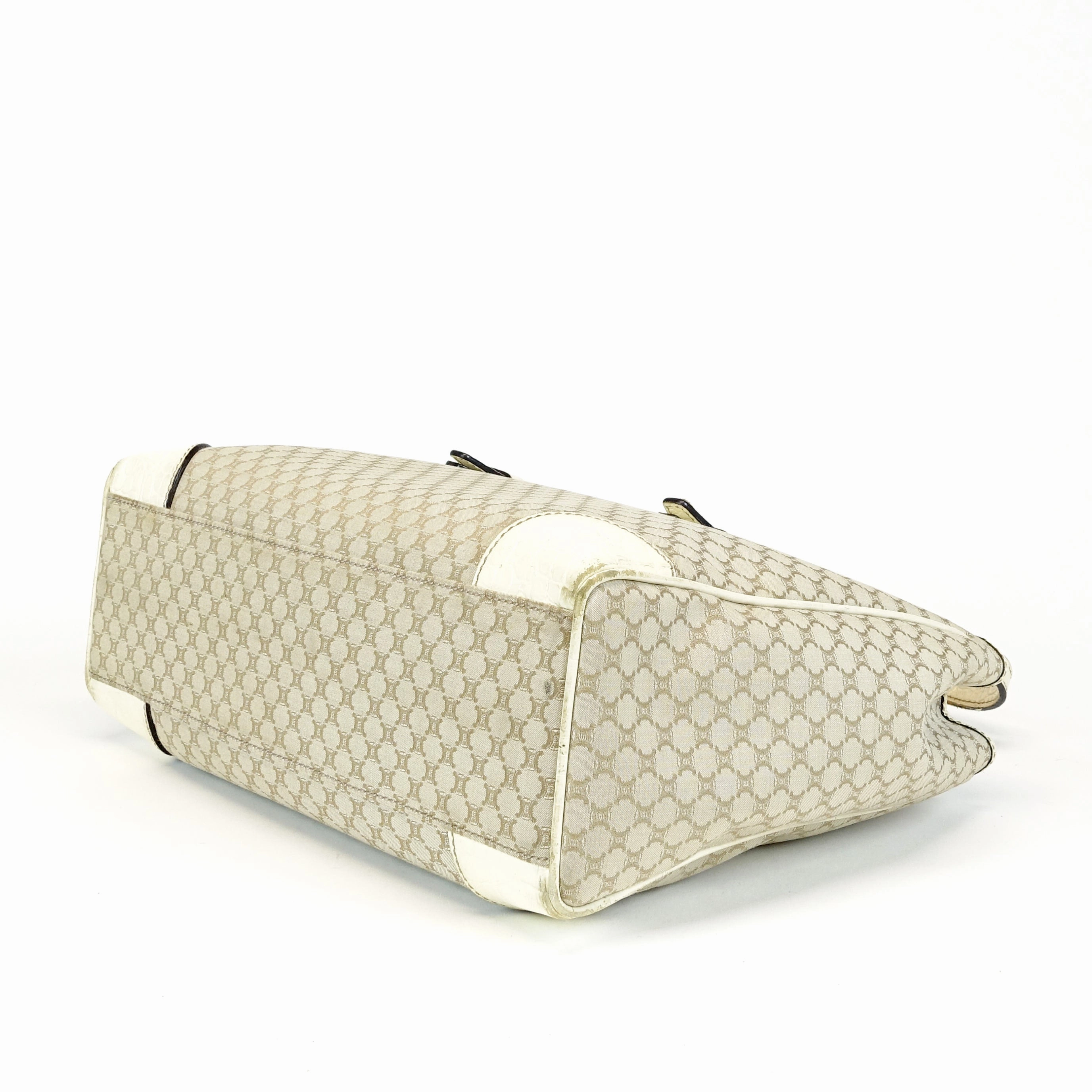 Canvas Ivory Trim Tote Bag