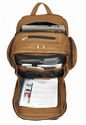 Carhartt Legacy Deluxe Work Backpack with 17-Inch Laptop Compartment, Carhartt Brown