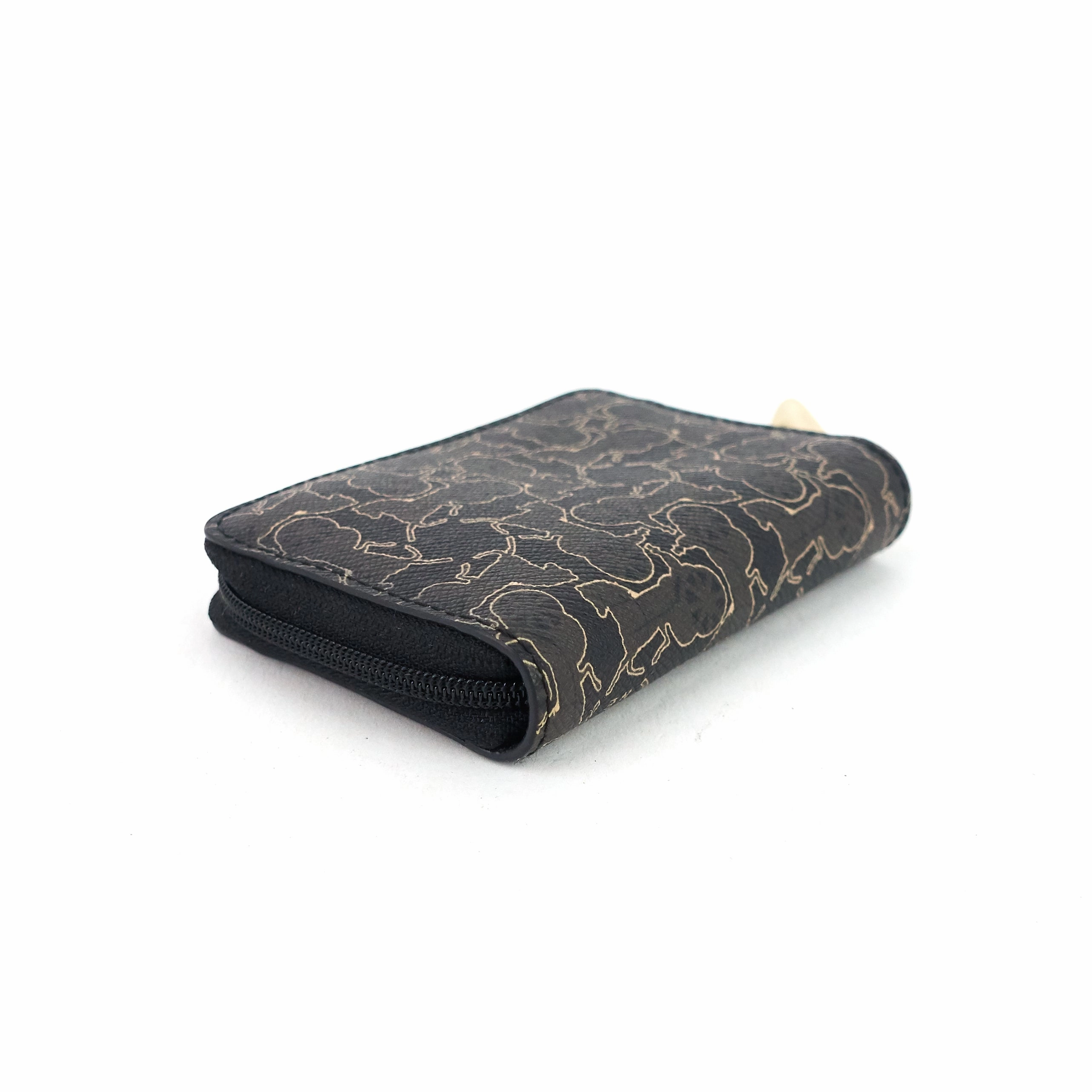 Carriage-Printed Coated Canvas Pouch