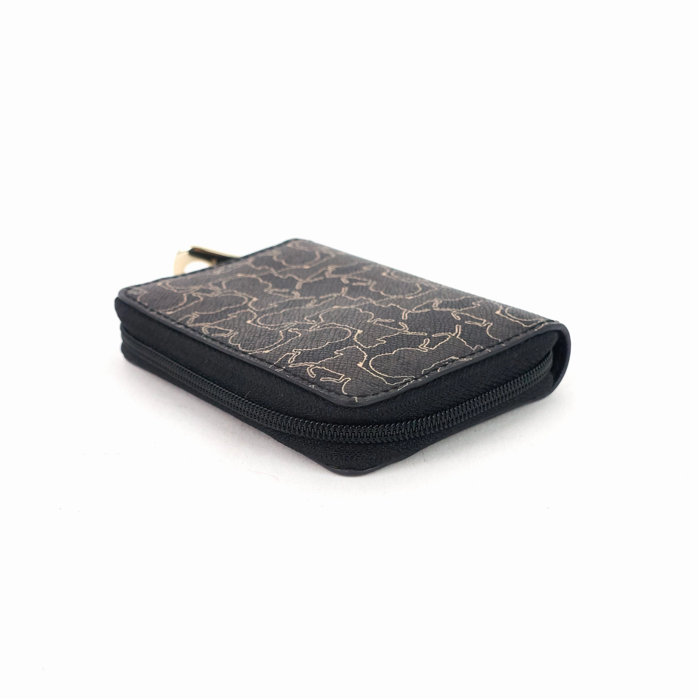 Carriage-Printed Coated Canvas Pouch