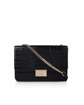 Carvela Bee Midi Crossbody bag -Black