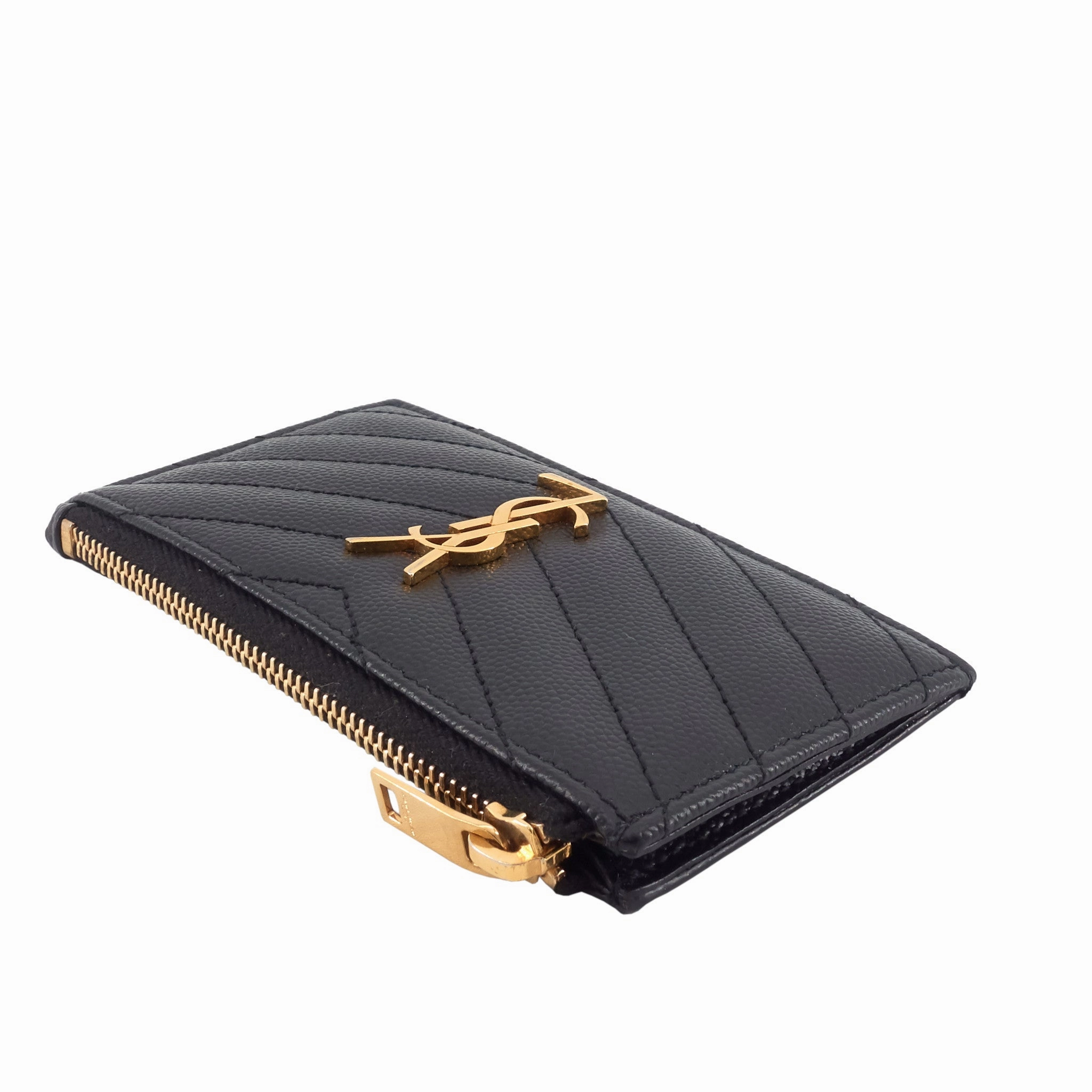 Cassandre Matelass Fragments Grain de Poudre Leather Card Case