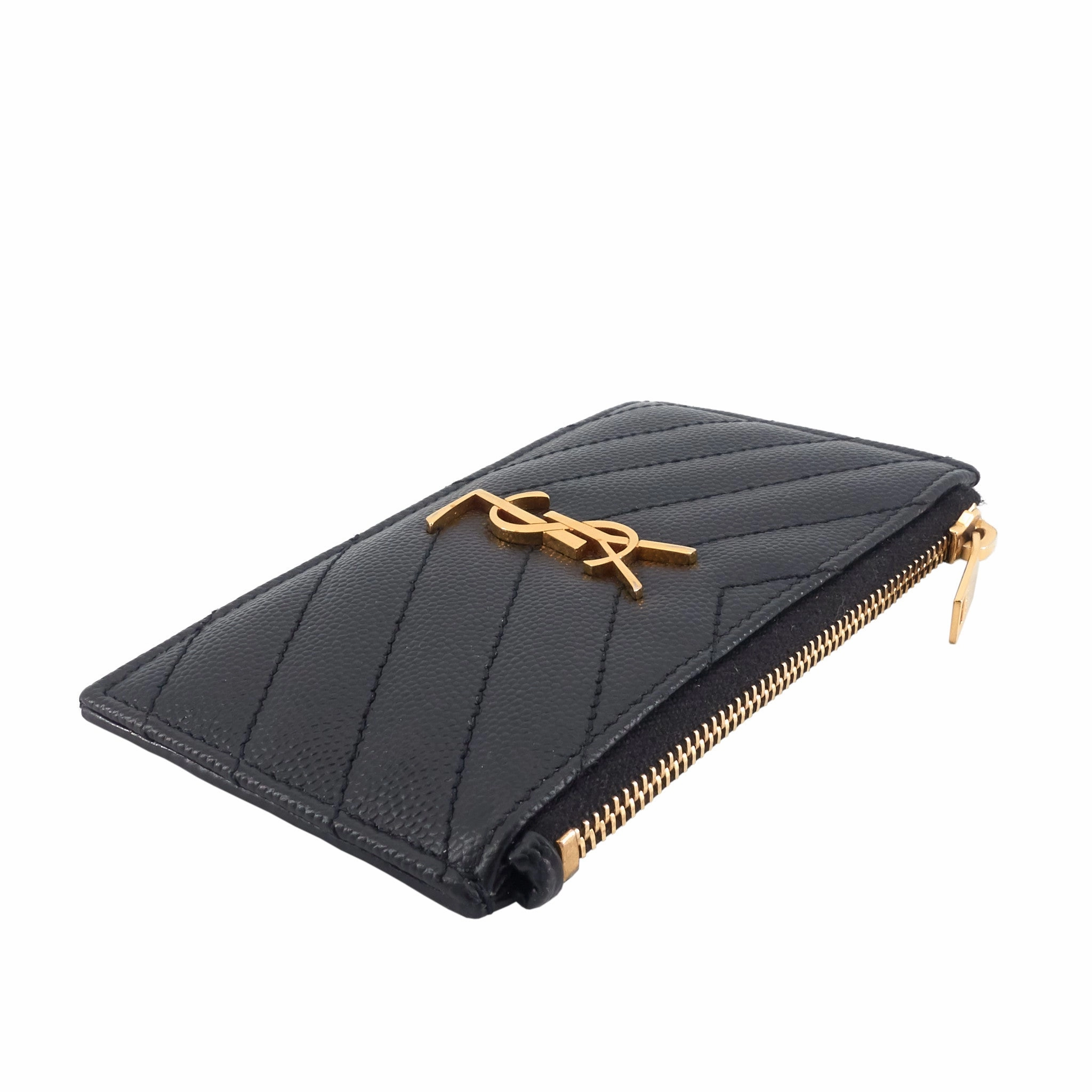 Cassandre Matelass Fragments Grain de Poudre Leather Card Case