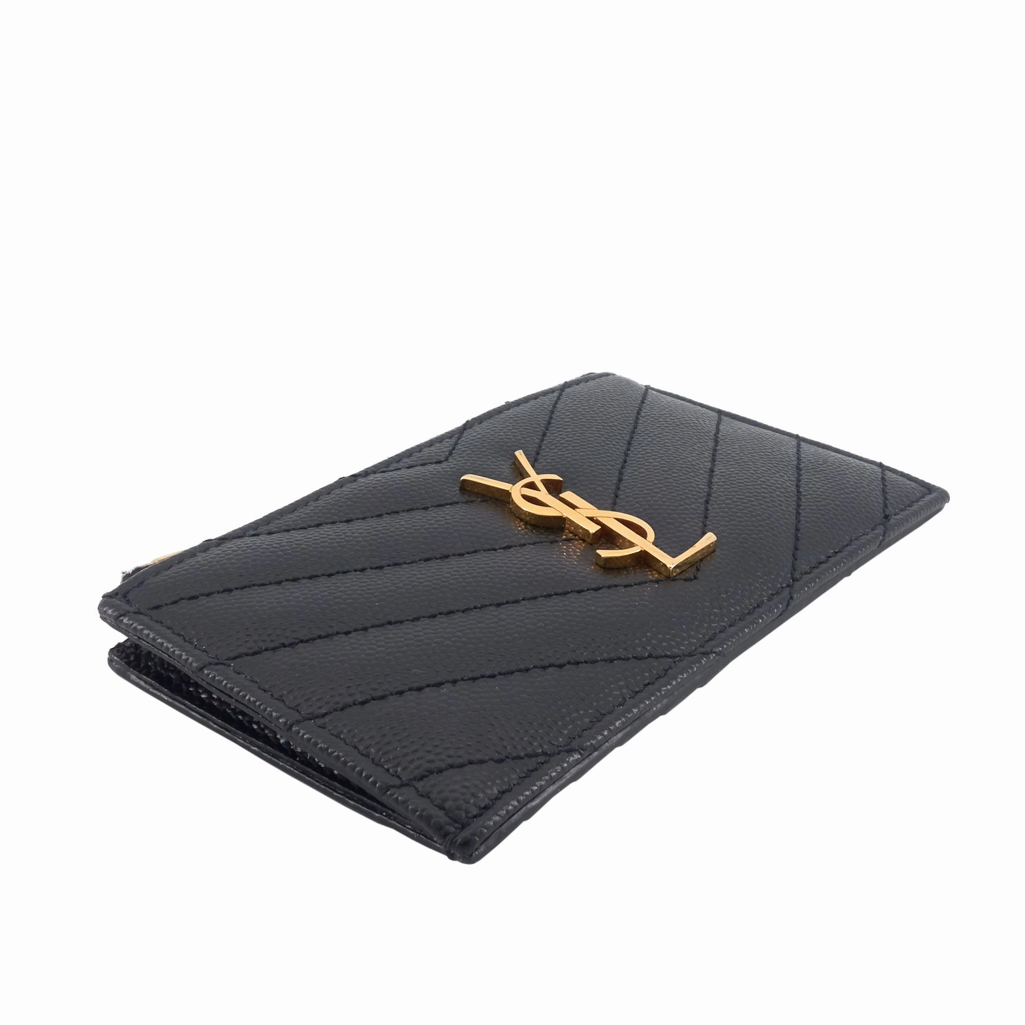 Cassandre Matelass Fragments Grain de Poudre Leather Card Case