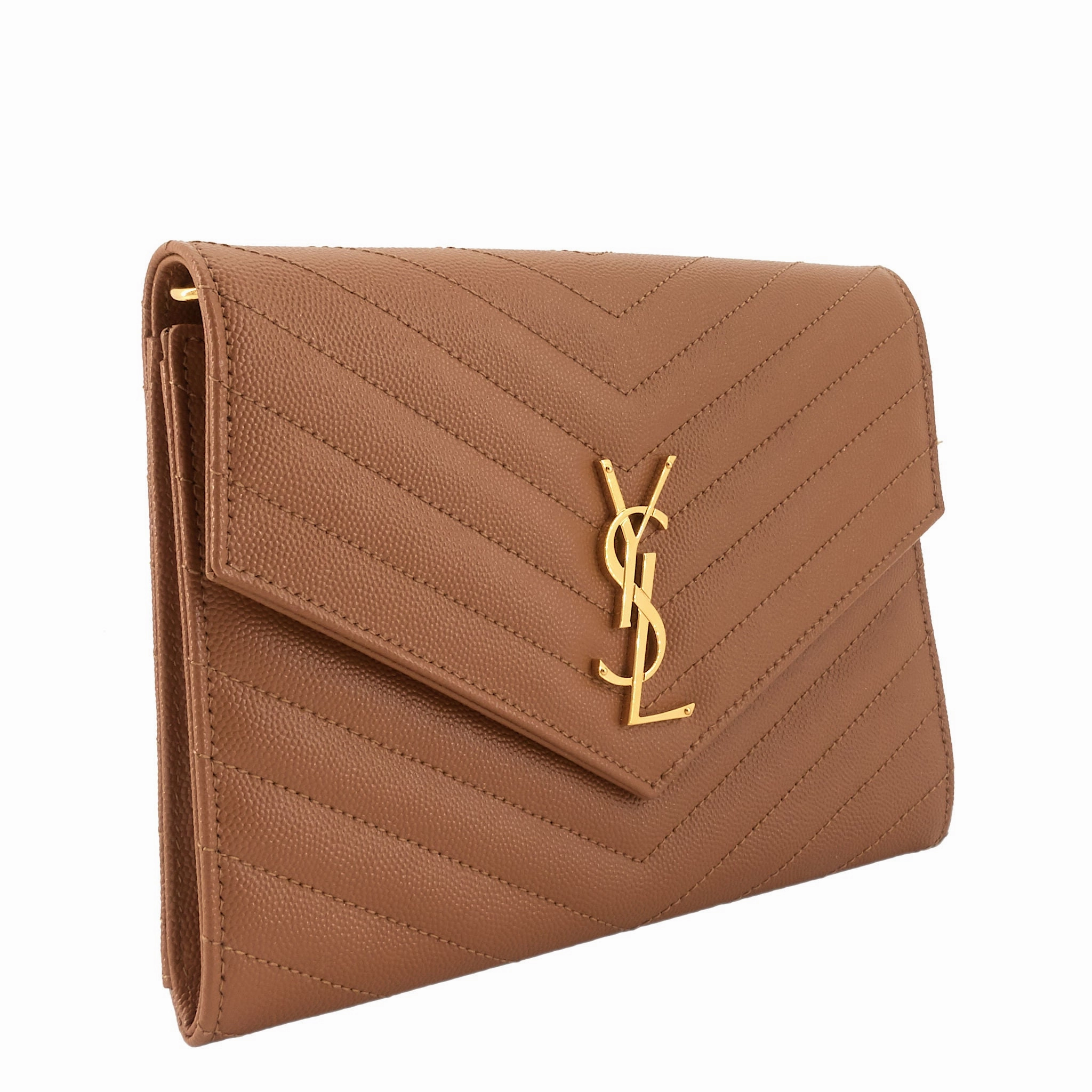 Cassandre Matelass Grain de Poudre Leather Flap Pouch