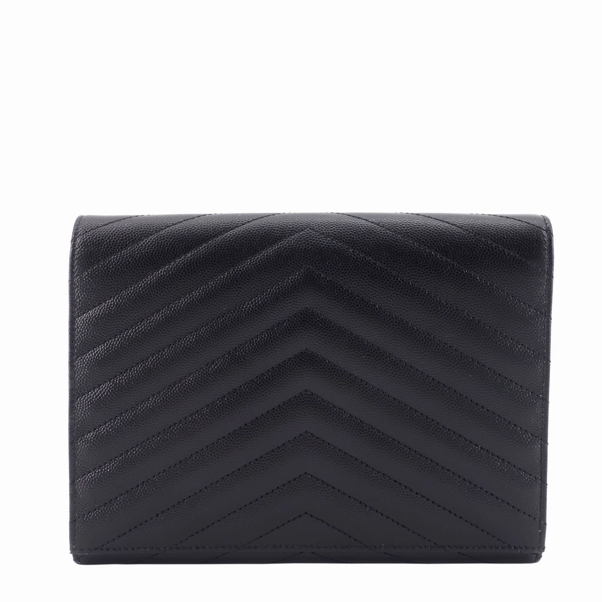 Cassandre Matelass Grain de Poudre Leather Flap Pouch