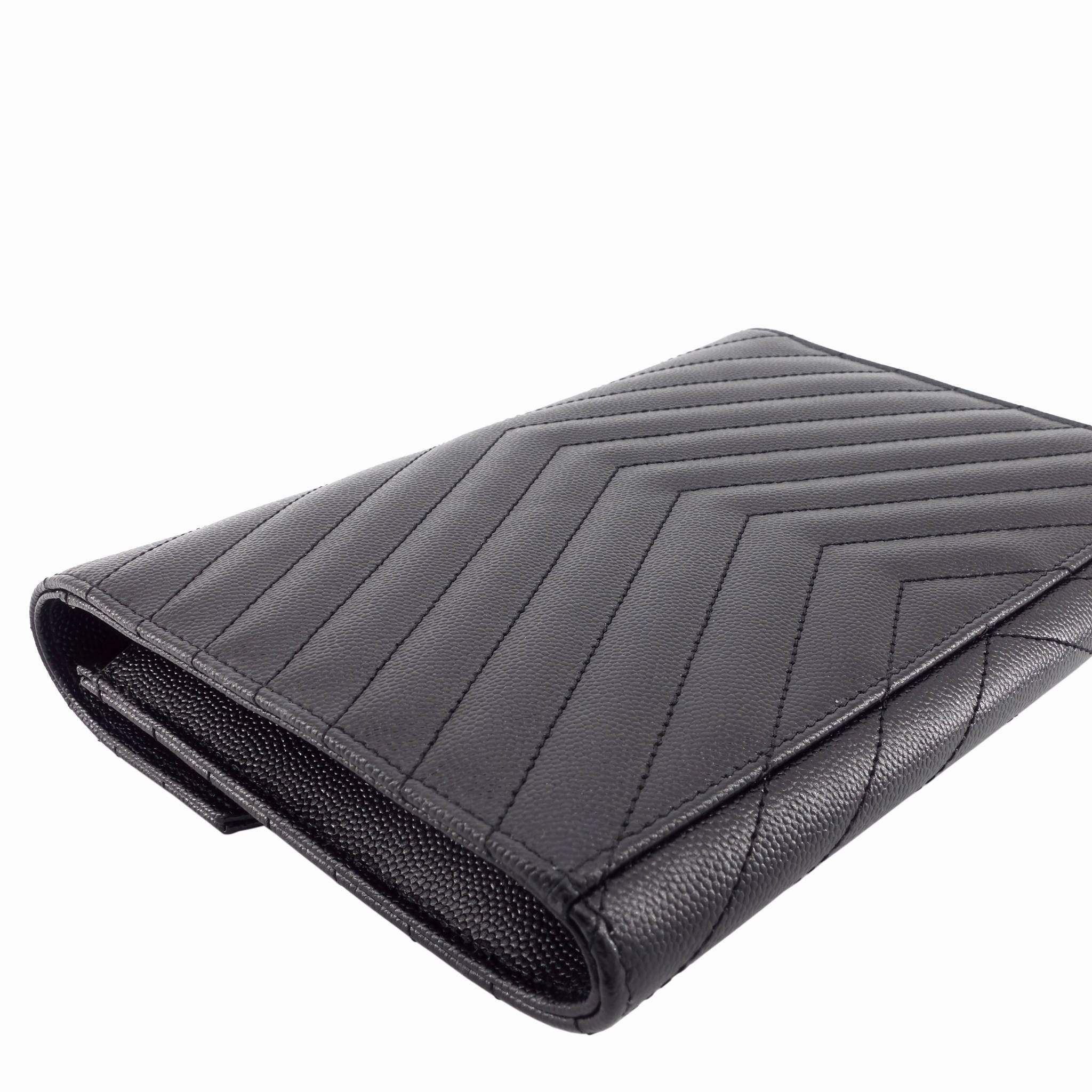 Cassandre Matelass Grain de Poudre Leather Flap Pouch