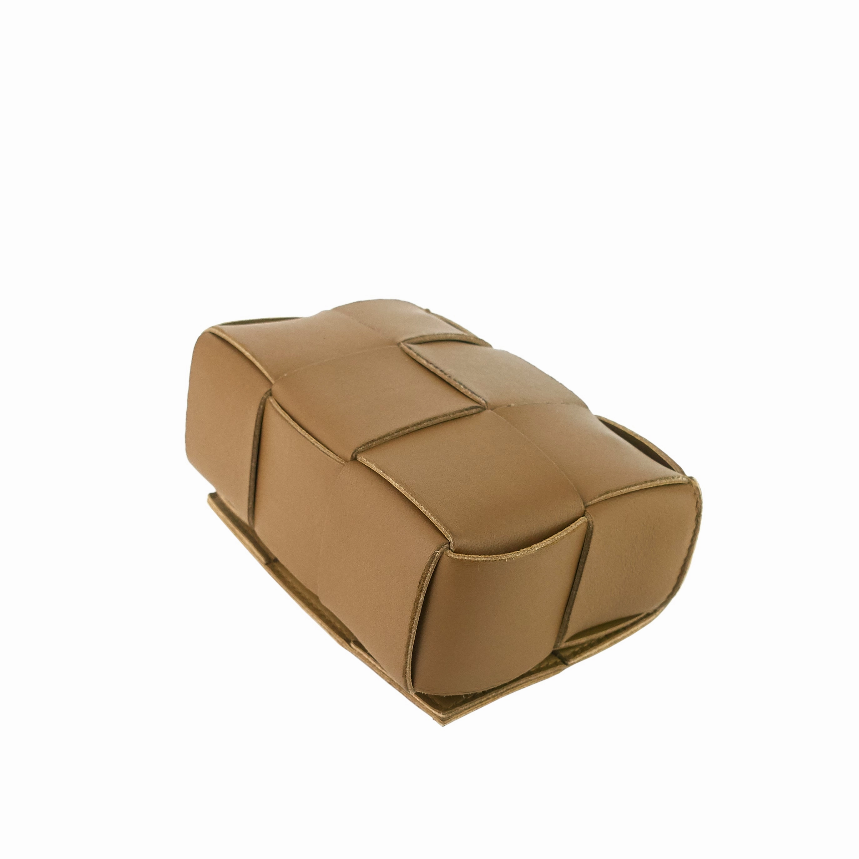 Cassette Candy Mini Intrecciato Leather Crossbody Bag
