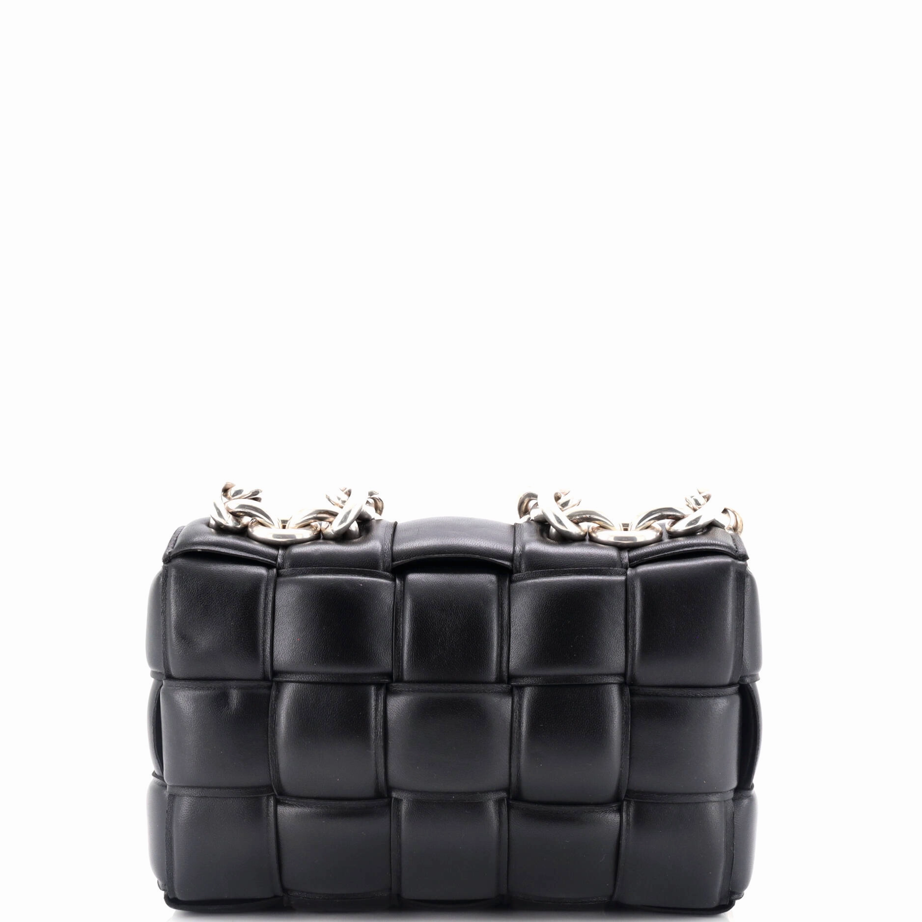 Cassette Chain Crossbody Bag Padded Maxi Intrecciato Leather