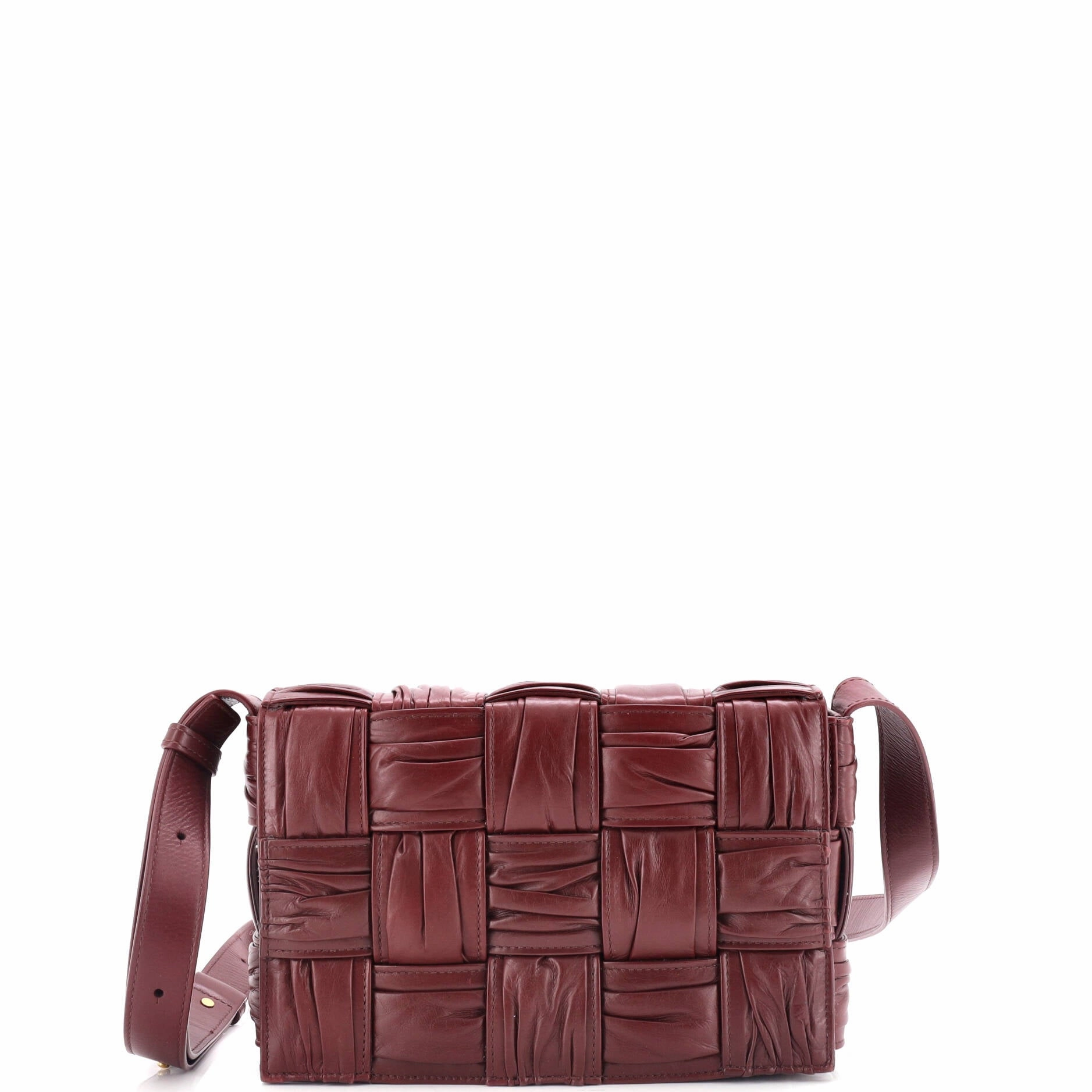 Cassette Crossbody Bag Maxi Intrecciato Plisse Leather