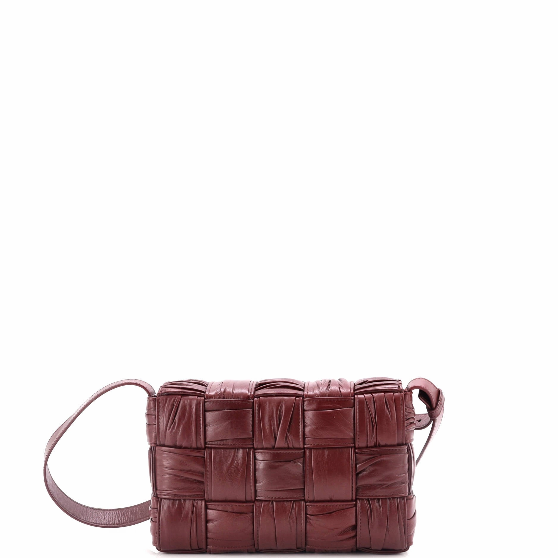 Cassette Crossbody Bag Maxi Intrecciato Plisse Leather