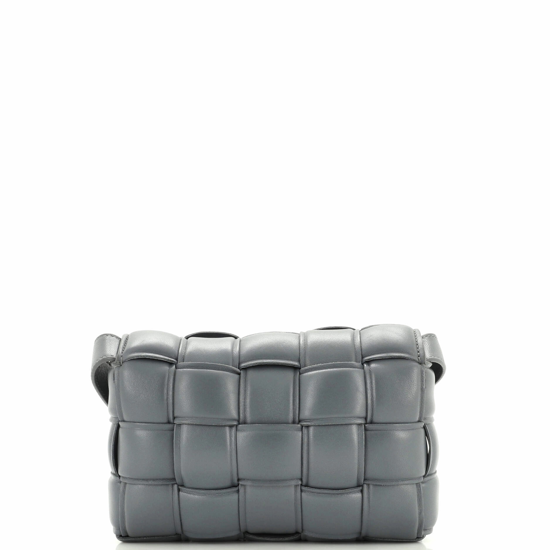 Cassette Crossbody Bag Padded Maxi Intrecciato Leather Small