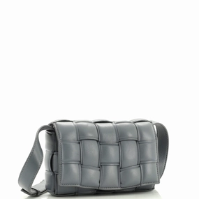 Cassette Crossbody Bag Padded Maxi Intrecciato Leather Small