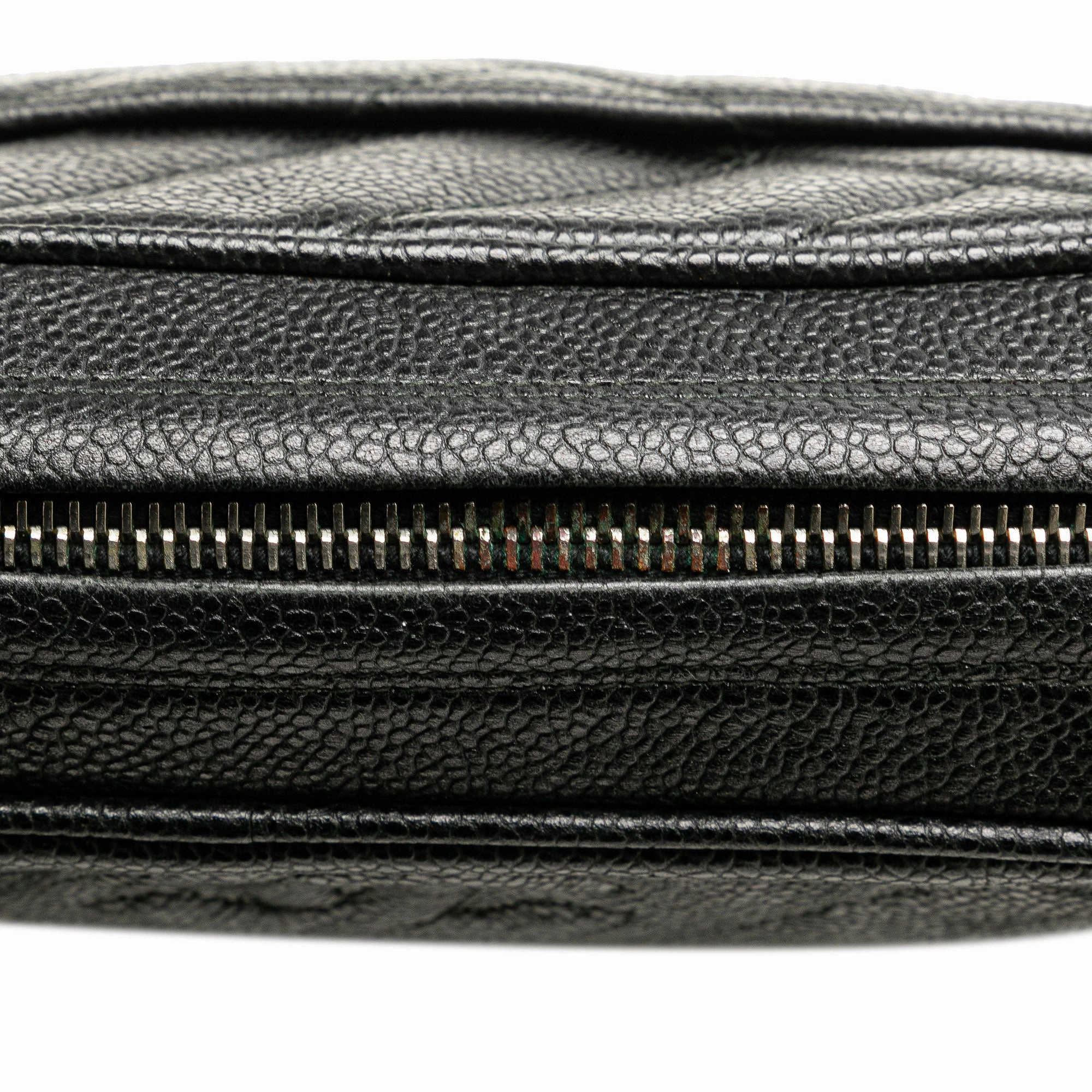 CC Diagonal Quilted Caviar Crossbody