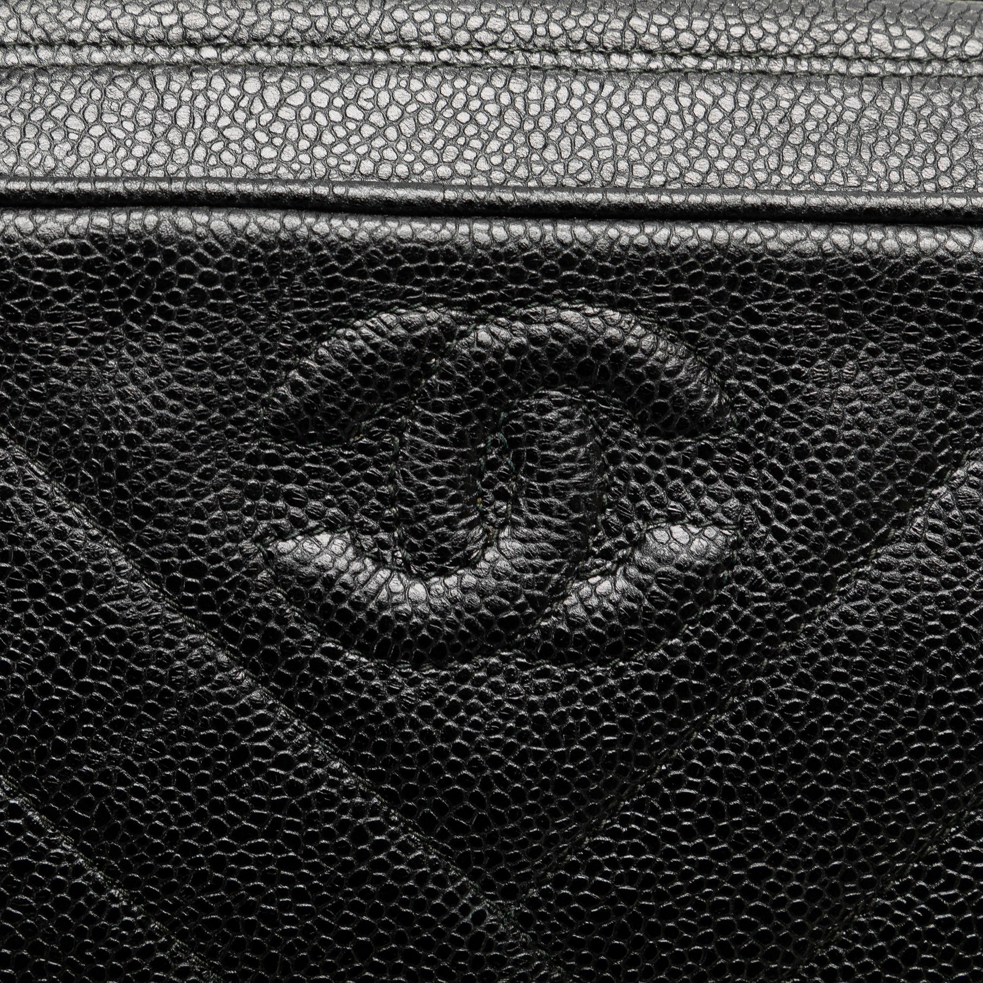 CC Diagonal Quilted Caviar Crossbody