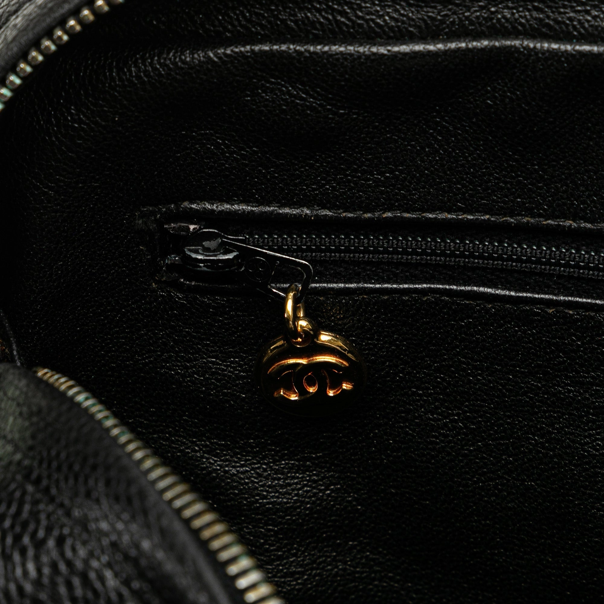 CC Diagonal Quilted Caviar Crossbody