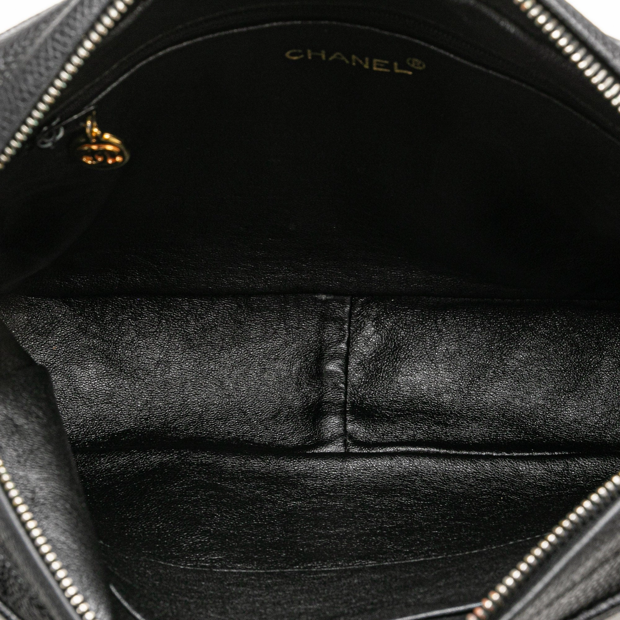 CC Diagonal Quilted Caviar Crossbody