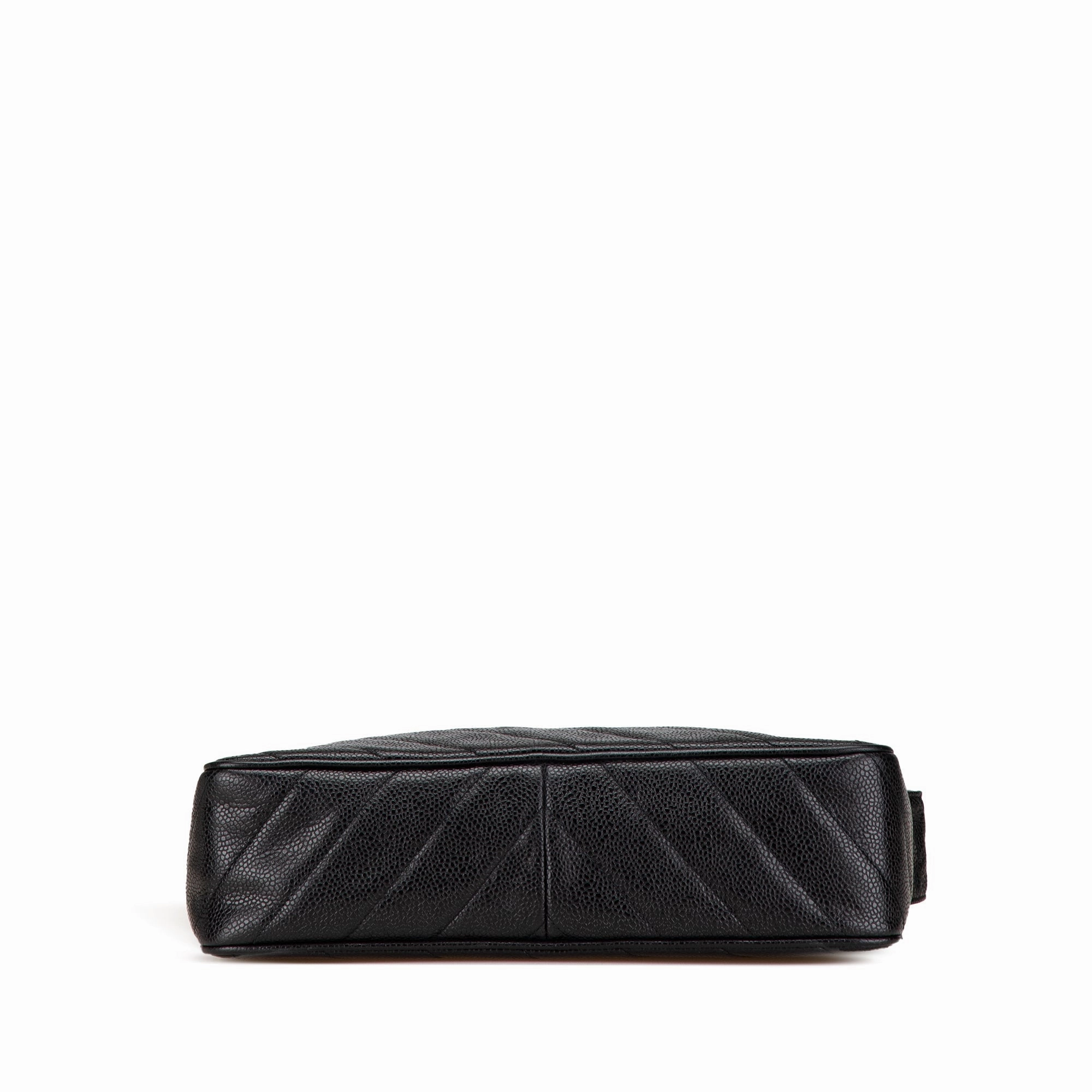 CC Diagonal Quilted Caviar Crossbody