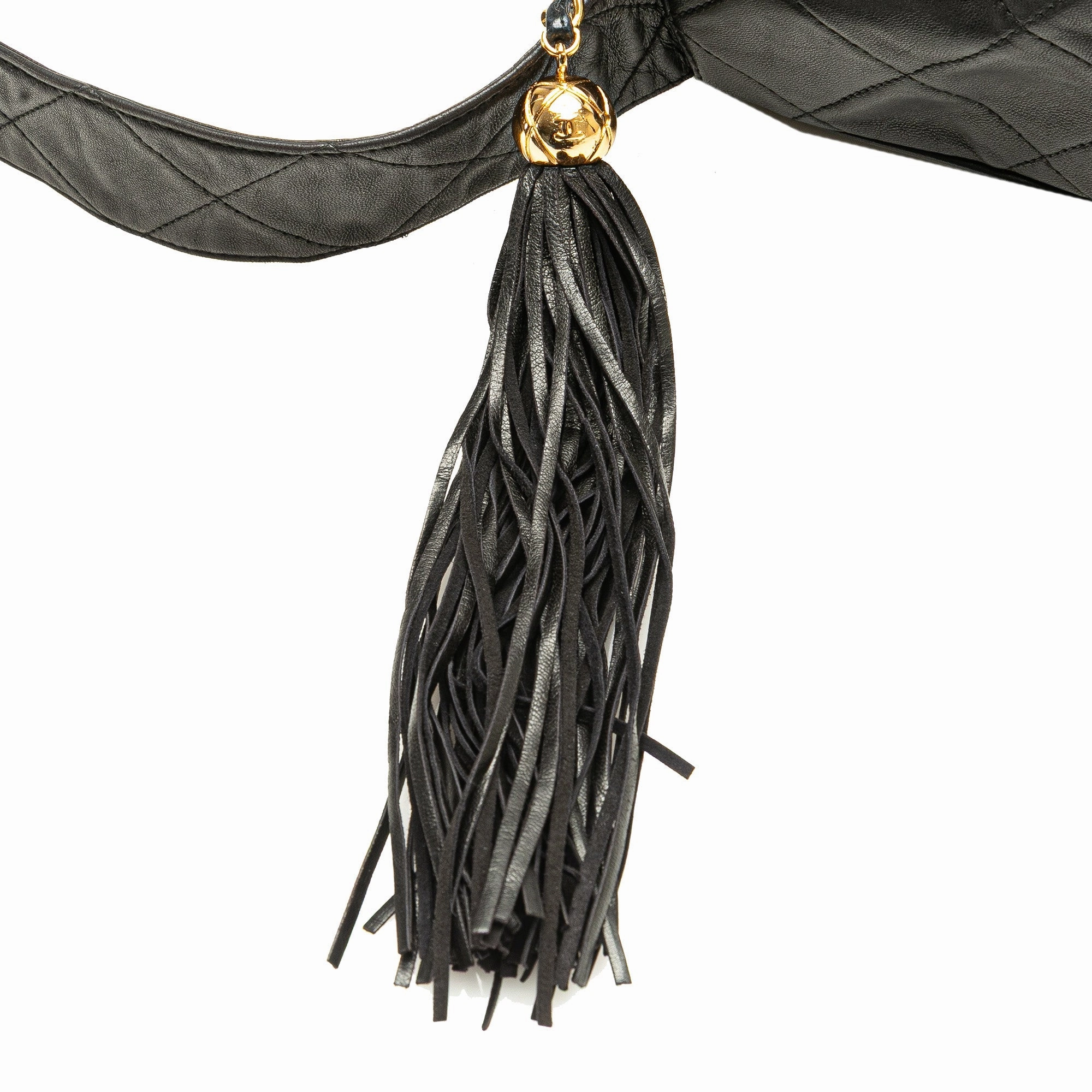 CC Quilted Lambskin Tassel Crossbody