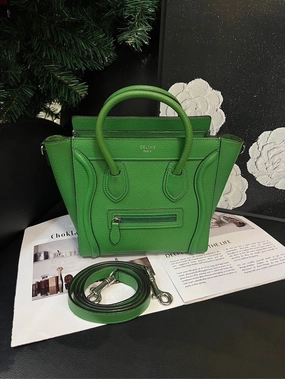 Celine Avocado Green Smiley Crossbody Bag Medium Size