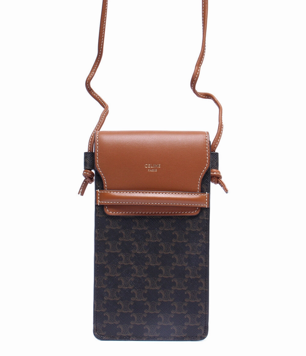 Celine Brown Leather Crossbody Bag Small