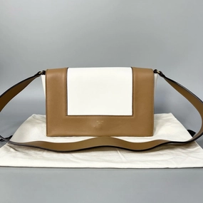 Celine Frame Bag Tan White Shoulder Bag