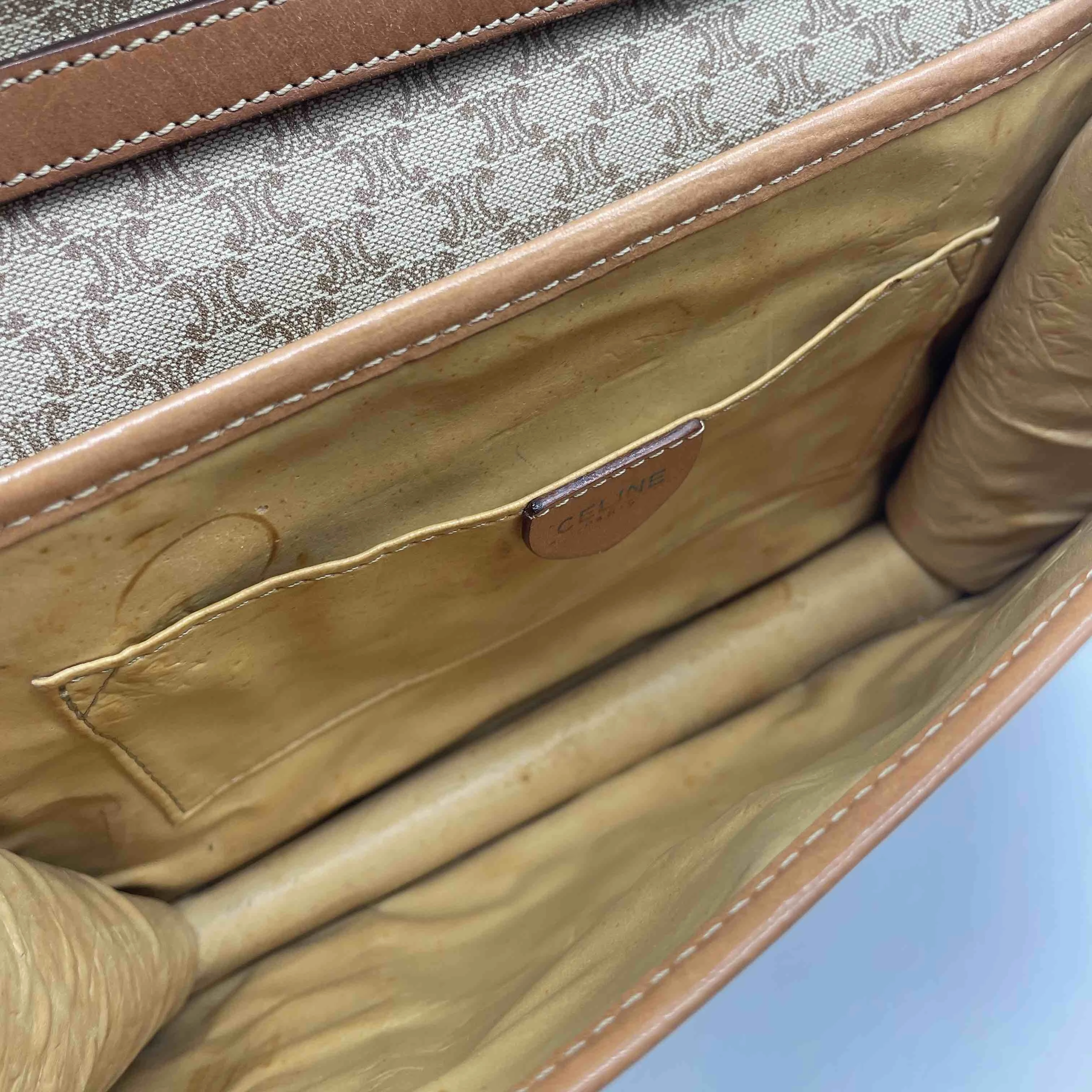Celine Macadam Tan Shoulder Bag