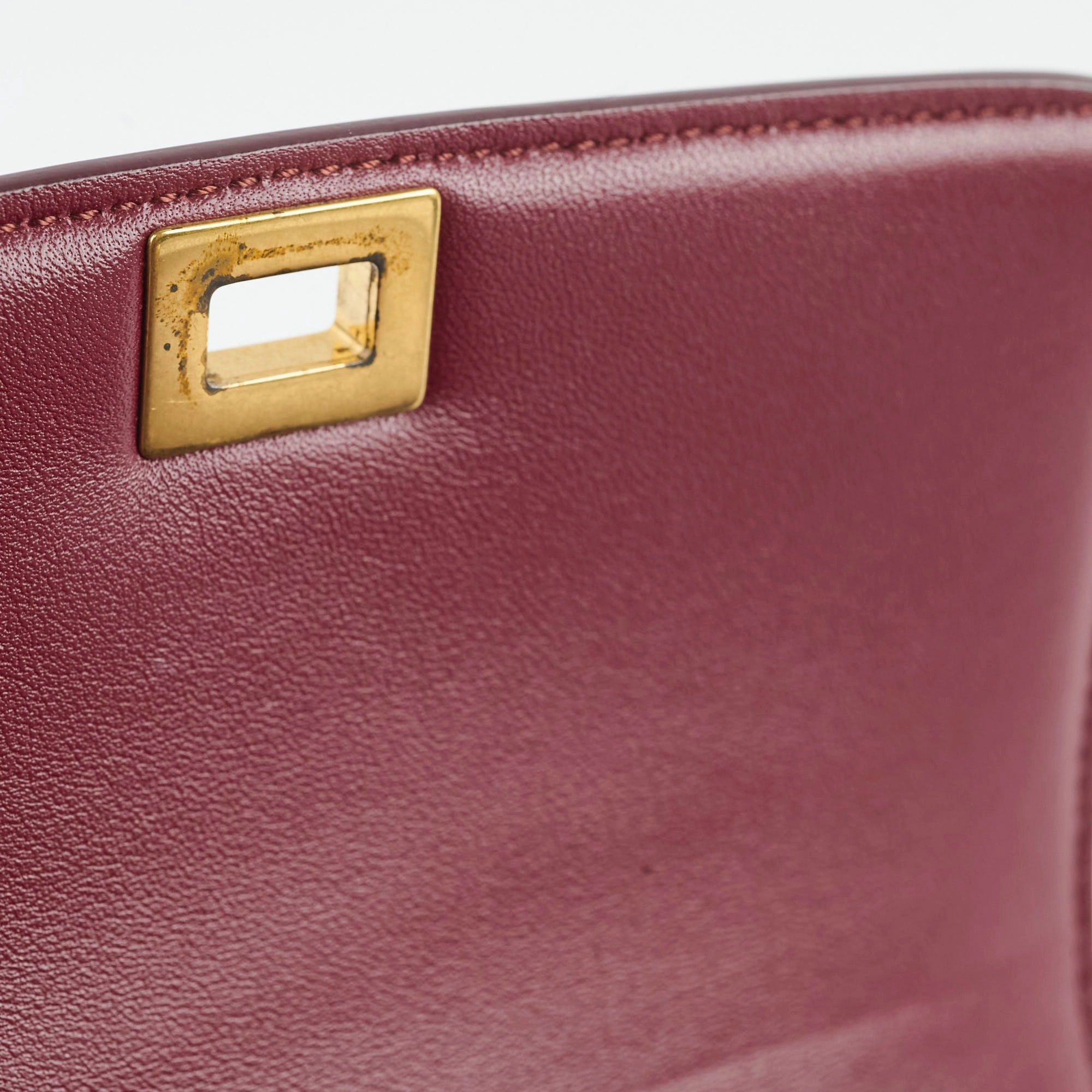 Celine Mini Box Bag Burgundy