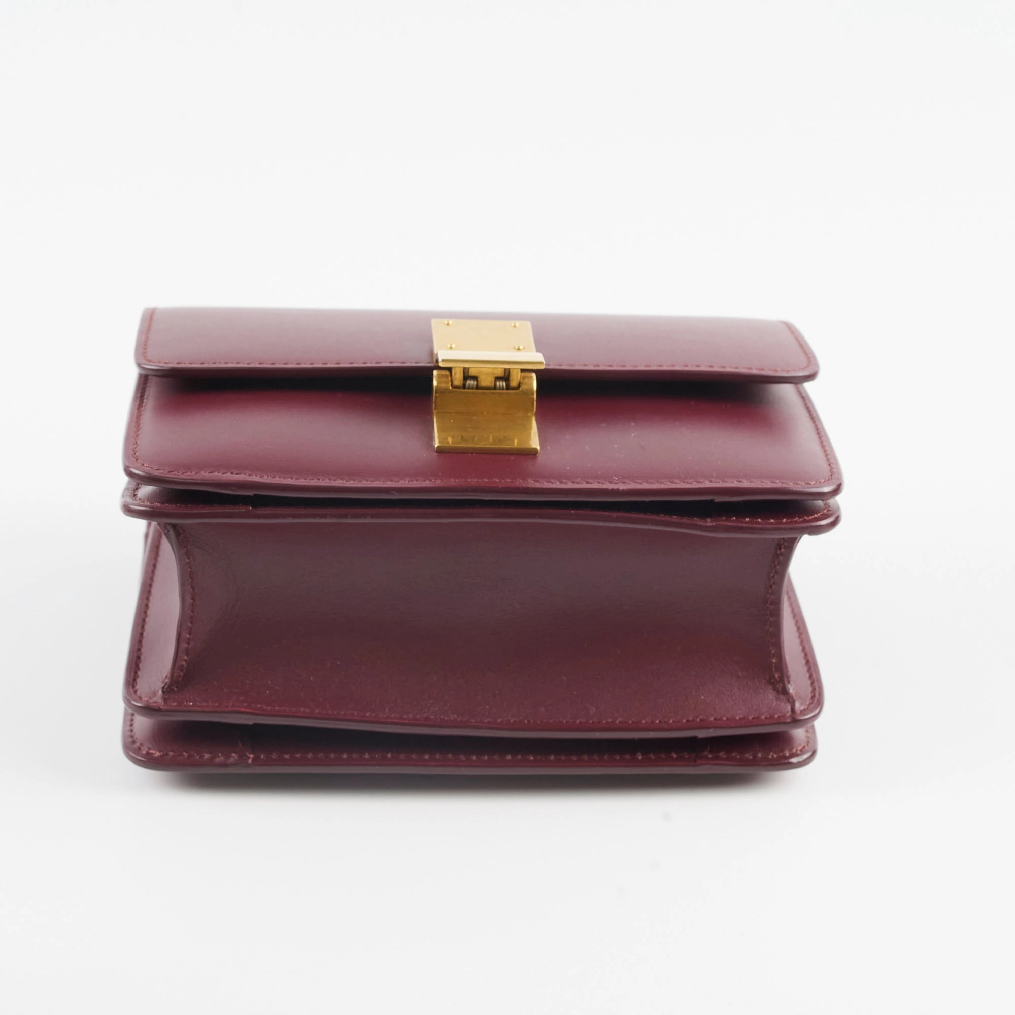 Celine Mini Box Bag Burgundy