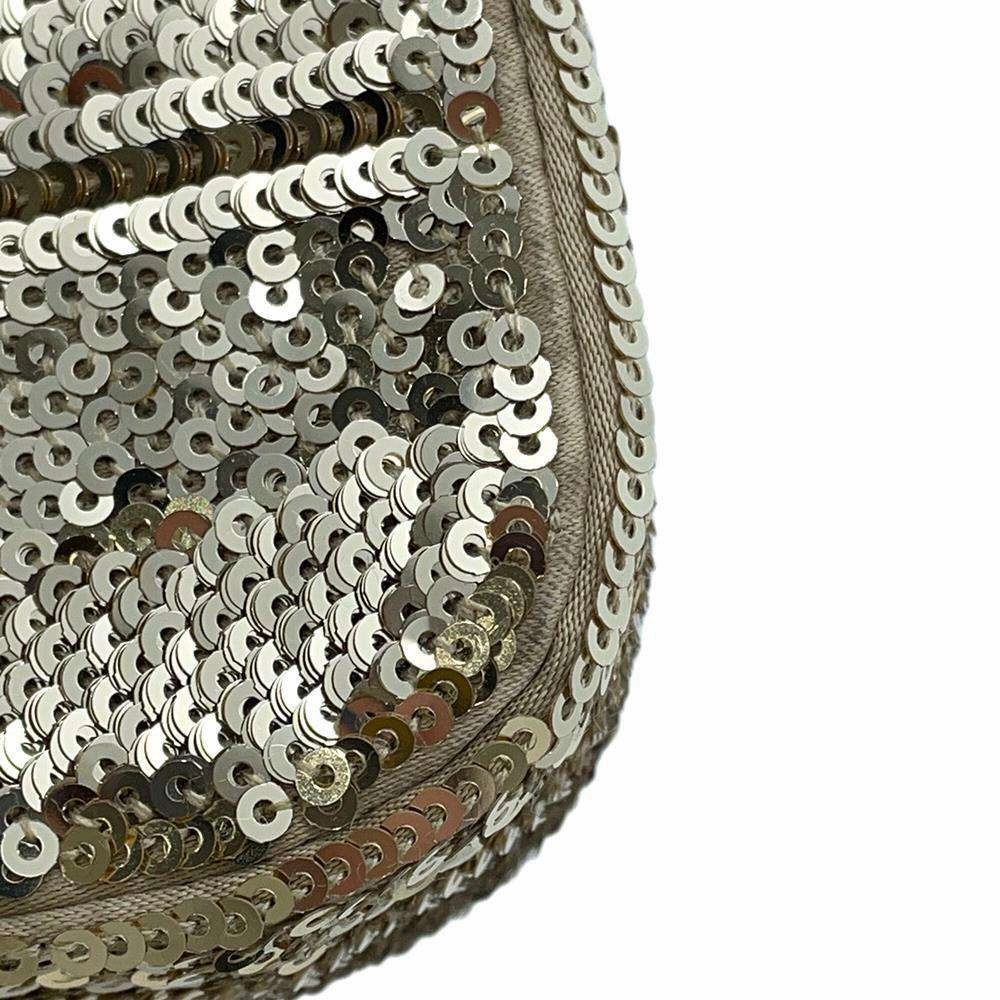 CELINE Triomphe ChainShoulder Gold Sequins Leather Size Mini