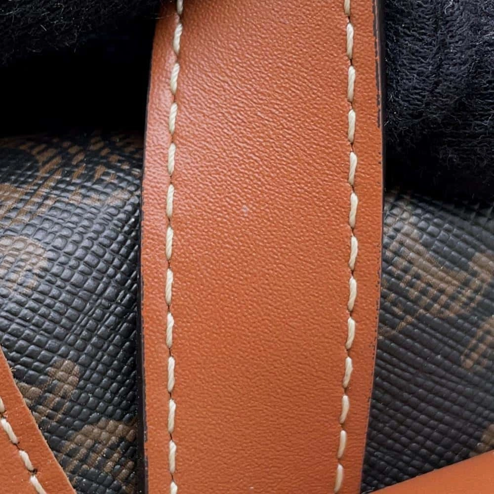 CELINE Triomphe Falco Backpack Tan197662CAS PVC Coated Canvas Leather Size Mini