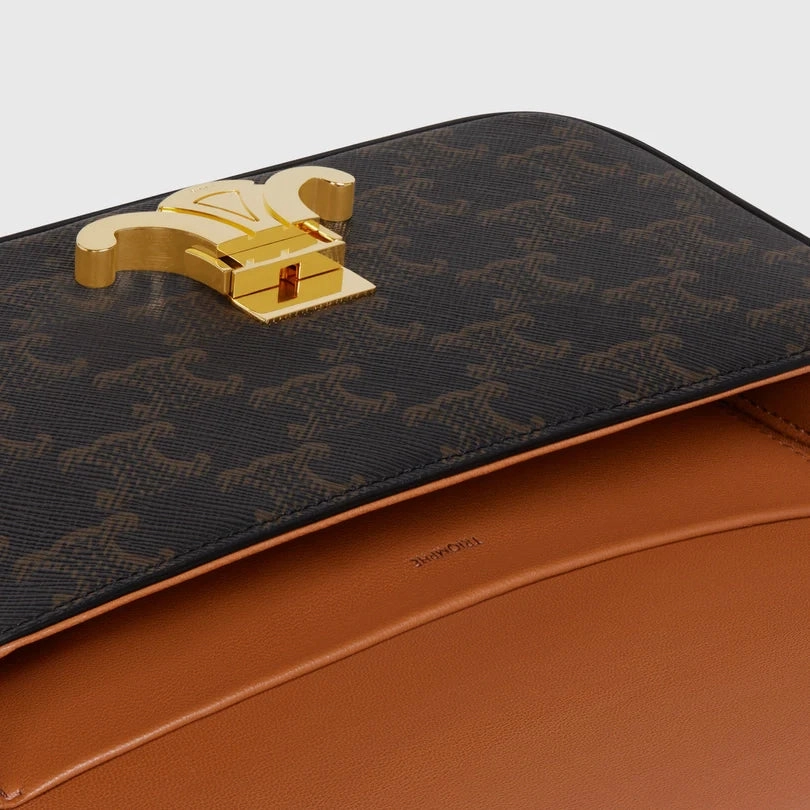 CELINE TRIOMPHE SHOULDER BAG IN TRIOMPHE CANVAS