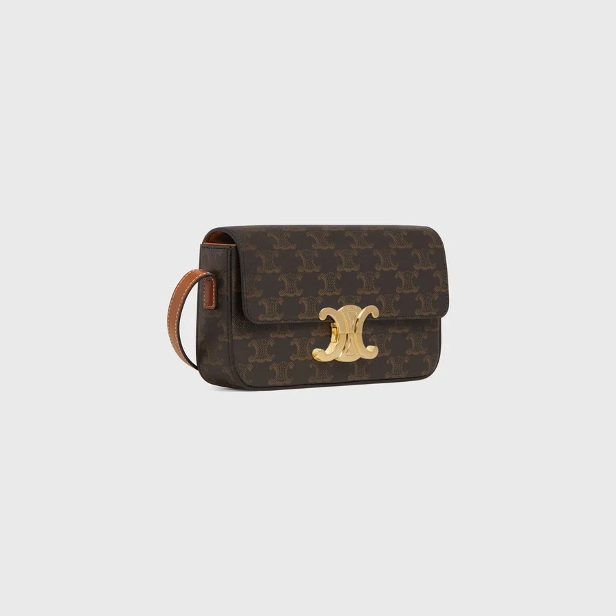 CELINE TRIOMPHE SHOULDER BAG IN TRIOMPHE CANVAS