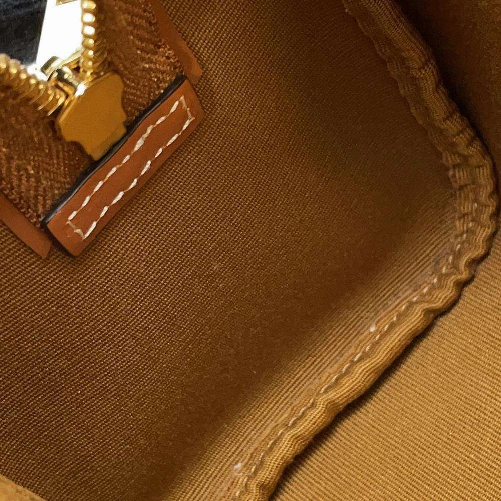 CELINE Triomphe Small Boston Shoulder Bag Black/Brown197582 PVC Leather