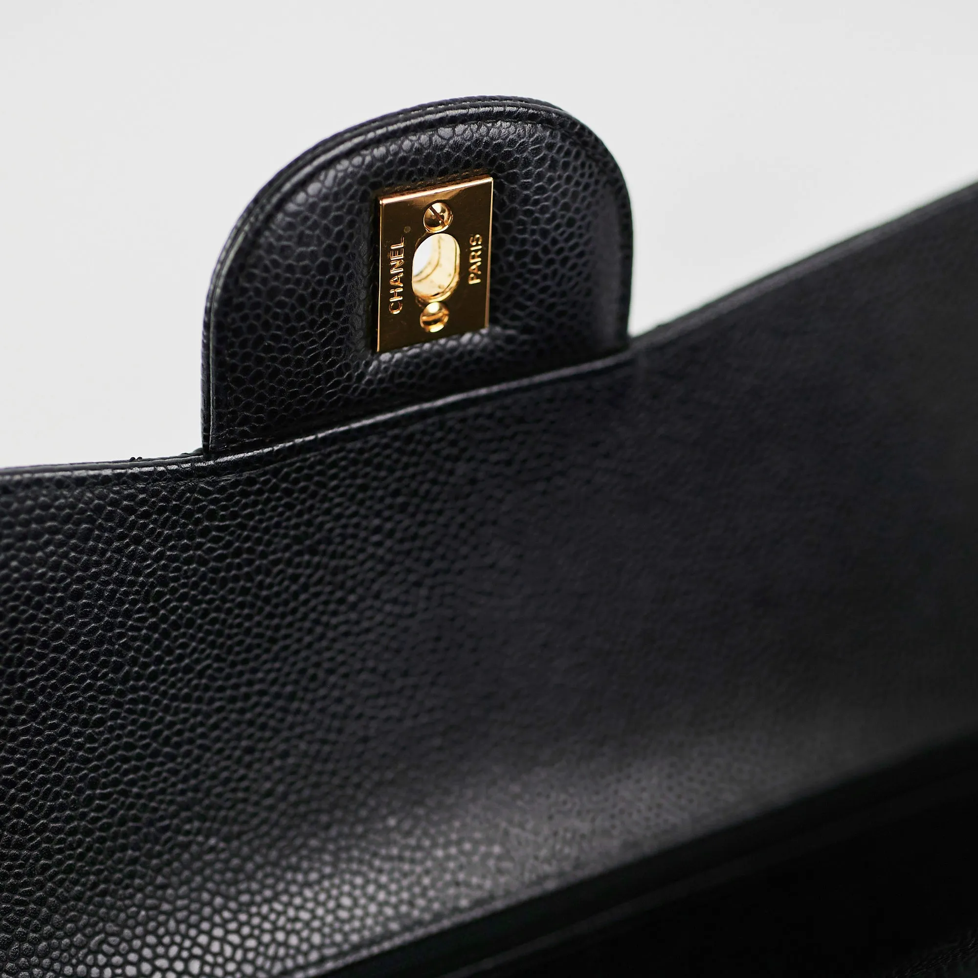 Chanel Classic Flap Jumbo Caviar Black Shoulder Bag