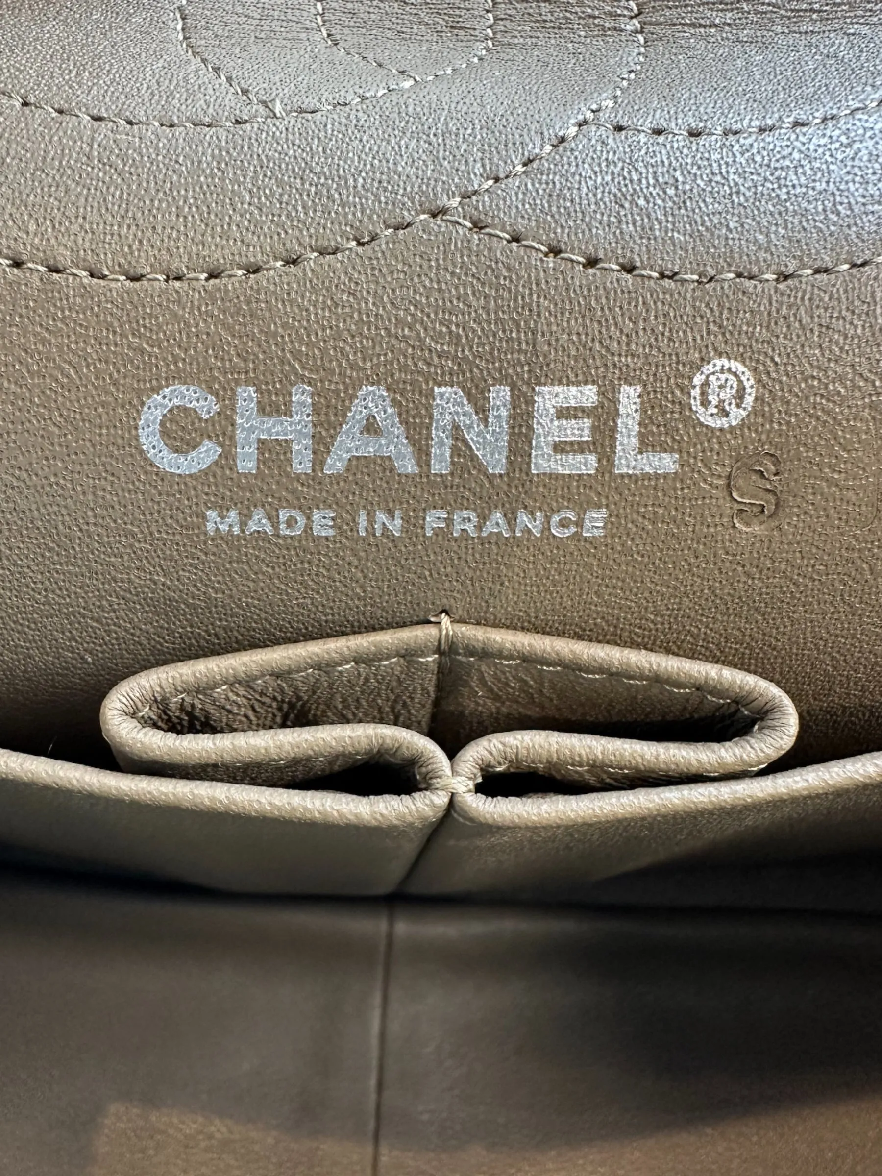 Chanel Khaki Calfskin Leather 2.55 Reissue