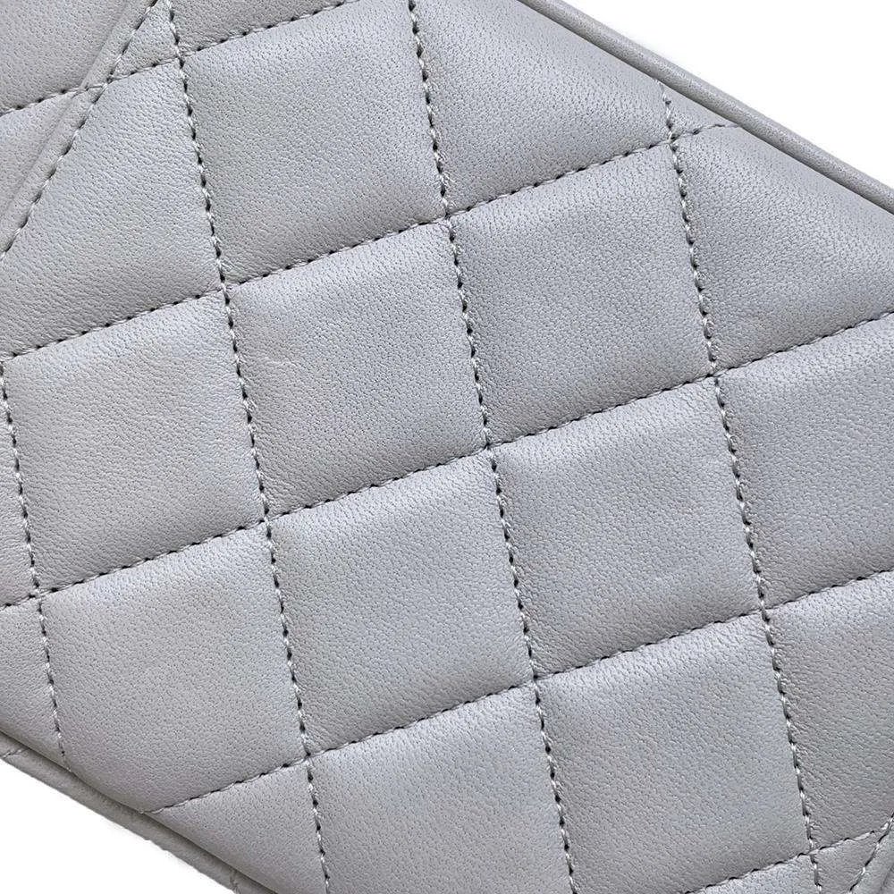CHANEL Matelasse Vanity 2wayChain Shoulder Bag Light Gray AP2199 Lambskin