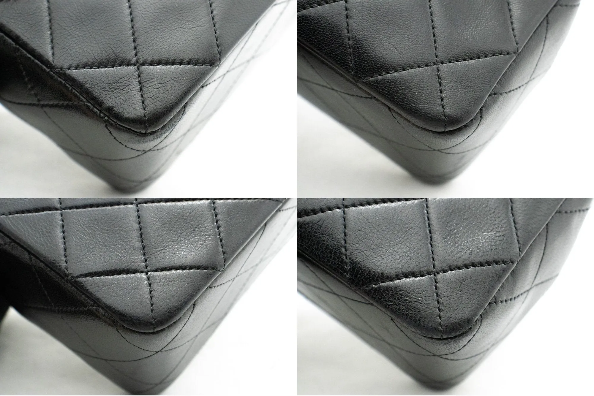 CHANEL Mini Square Small Chain Shoulder Bag Crossbody Black Quilt k44