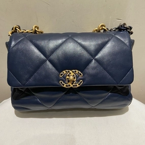 Chanel 19 Bag Dark Blue Preloved Crossbody/Shoulder Bag