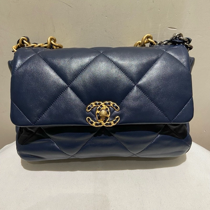 Chanel 19 Bag Dark Blue Preloved Crossbody/Shoulder Bag