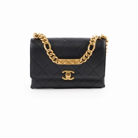 Chanel 21B Seasonal Mini  Flap Caviar Bag Black