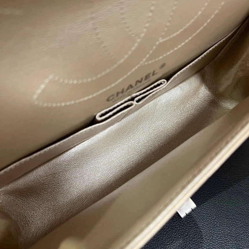Chanel 2.55 Champagne Gold Small Crossbody Bag