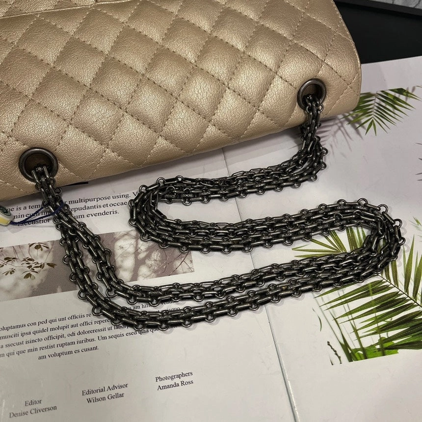 Chanel 2.55 Champagne Gold Small Crossbody Bag
