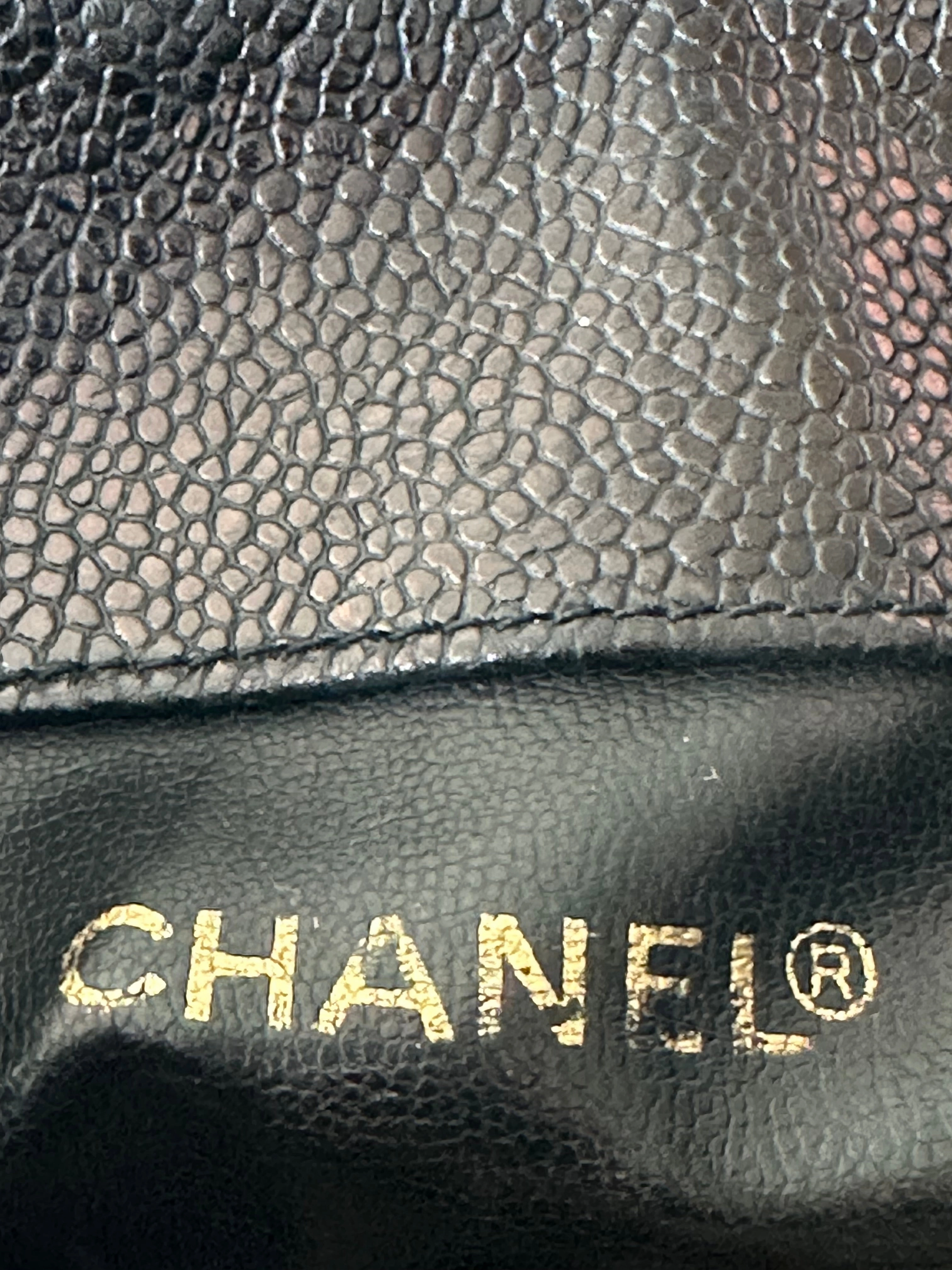 Chanel Black & Gold CC Logo Mini Backpack