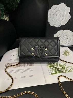 Chanel Black Gold Vanity Series WOC Crossbody Bag