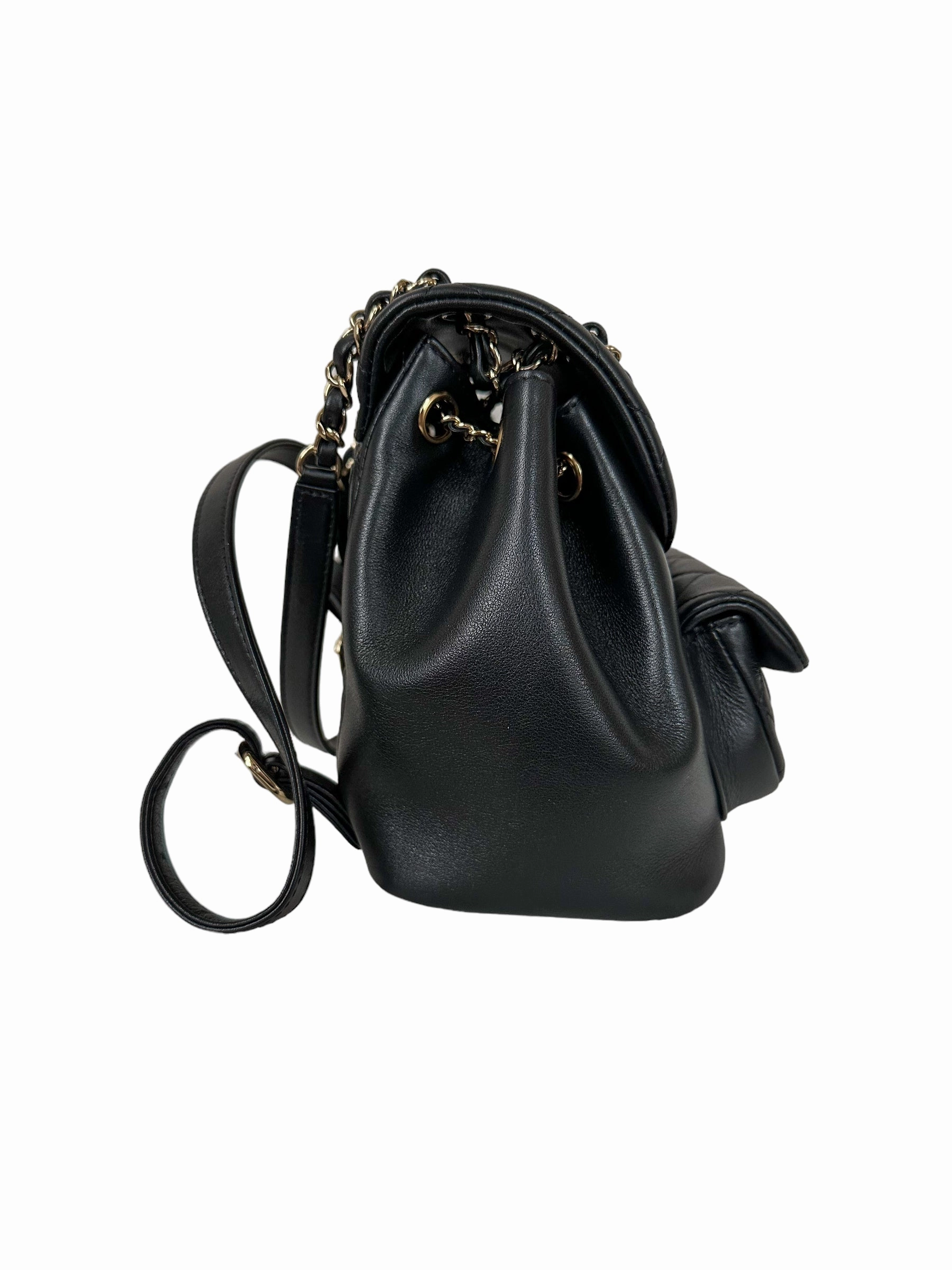 Chanel Black Quilted Mini Duma Backpack