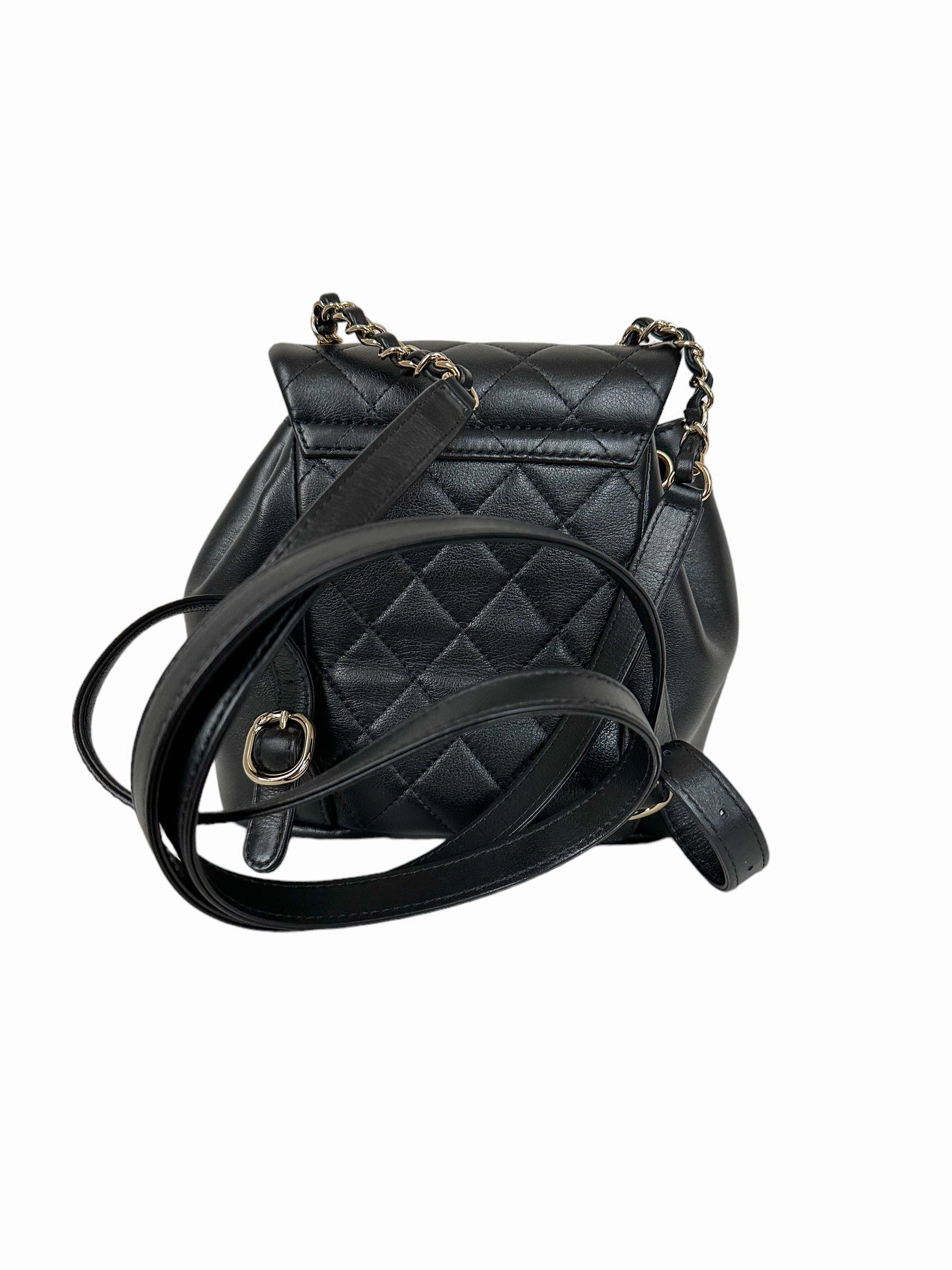 Chanel Black Quilted Mini Duma Backpack