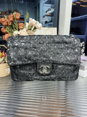Chanel Black Sequin Shoulder Bag HFY - Preloved  Designer Handbag